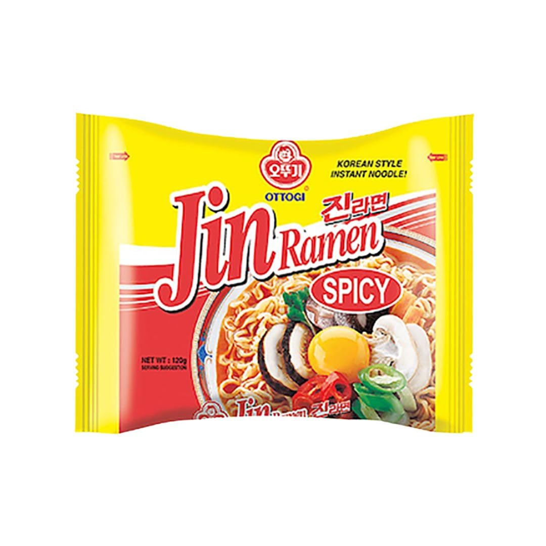 Jin Ramen Spicy Ramen Coreano 120g Pack de 5