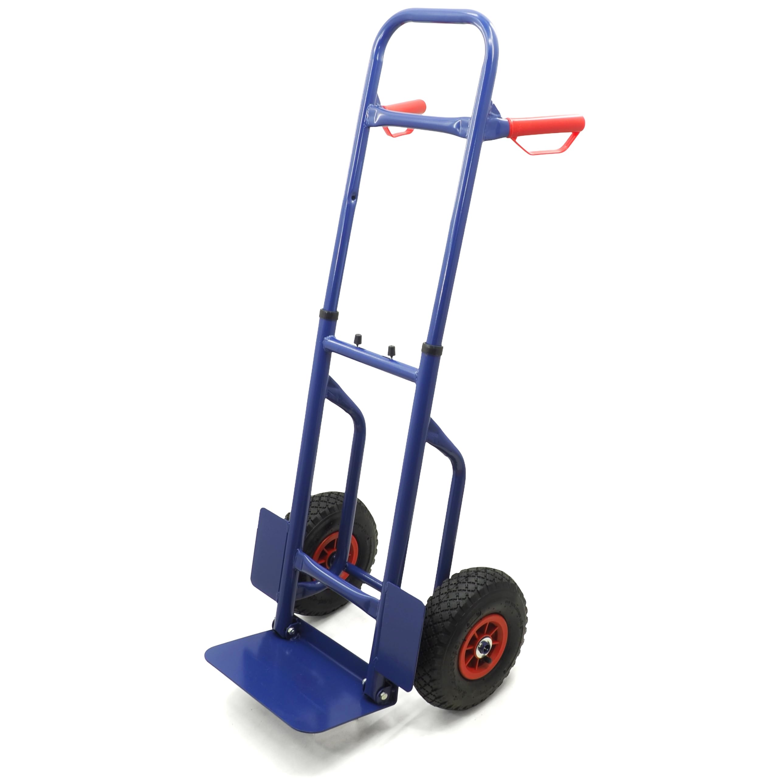Carretilla plegable 100 kg – Carretilla de transporte de acero con neumáticos de aire, altura regulable 89-114 cm, plegable para mudanzas, almacén y logística Bestschweissen.de