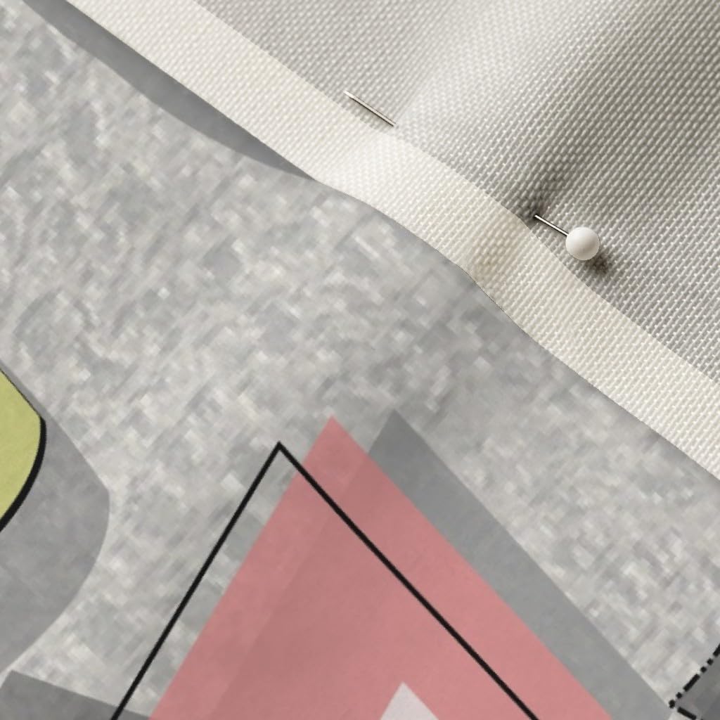 Spoonflower Fabric - Mid Century Modern Pastel Colors Atomic Era Inspired Retro Vintage Printed on Upholstery Velvet Fabric Fat Quarter - Upholstery Home Decor Bottomweight Apparel