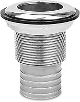 Vista 8 de Ajuste corto recto a través del casco de púas con tuerca y junta personalizada para barco RSV Yate, acero inoxidable marino 316 a través del casco