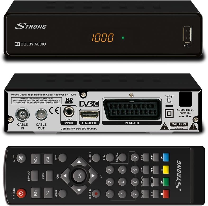 Strong HD-Kabel-Receiver SRT 3001 Front-USB