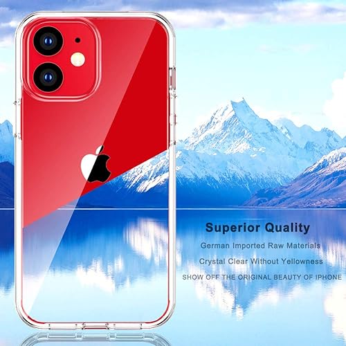 Miniatura 7 de COOLQO Funda compatible con iPhone 12 Mini con protector de pantalla de vidrio templado, policarbonato duro y TPU suave, protección de grado