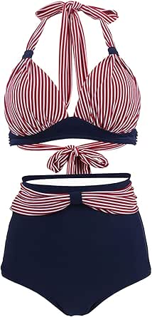 Damen Bikini Top Halter - Gepolsterte Bademode Schwarz