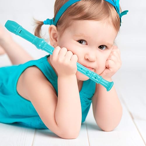 Miniatura 6 de Grabadora soprano Flauta Descant Flauta Flauta Flauta 8 agujeros ABS Clarinete estilo alemán Flauta C clave para niños con tabla de dedos