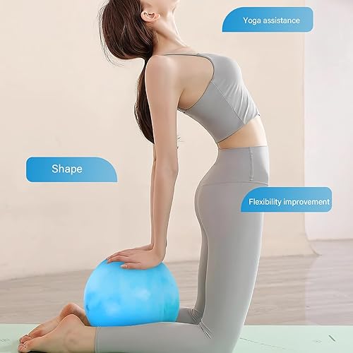 Miniatura 7 de Milisten 2 pelotas de ejercicio pequeñas de 12 pulgadas, pelota de yoga de pilates para estabilidad, fitness, estiramiento y entrenamiento de fuerza