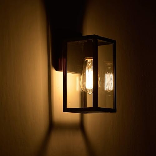 Miniatura 3 de MICSIU Lámpara de pared para exteriores con sensor de atardecer a amanecer, lámpara de fotocélula de montaje en pared, apliques exteriores de 1 luz