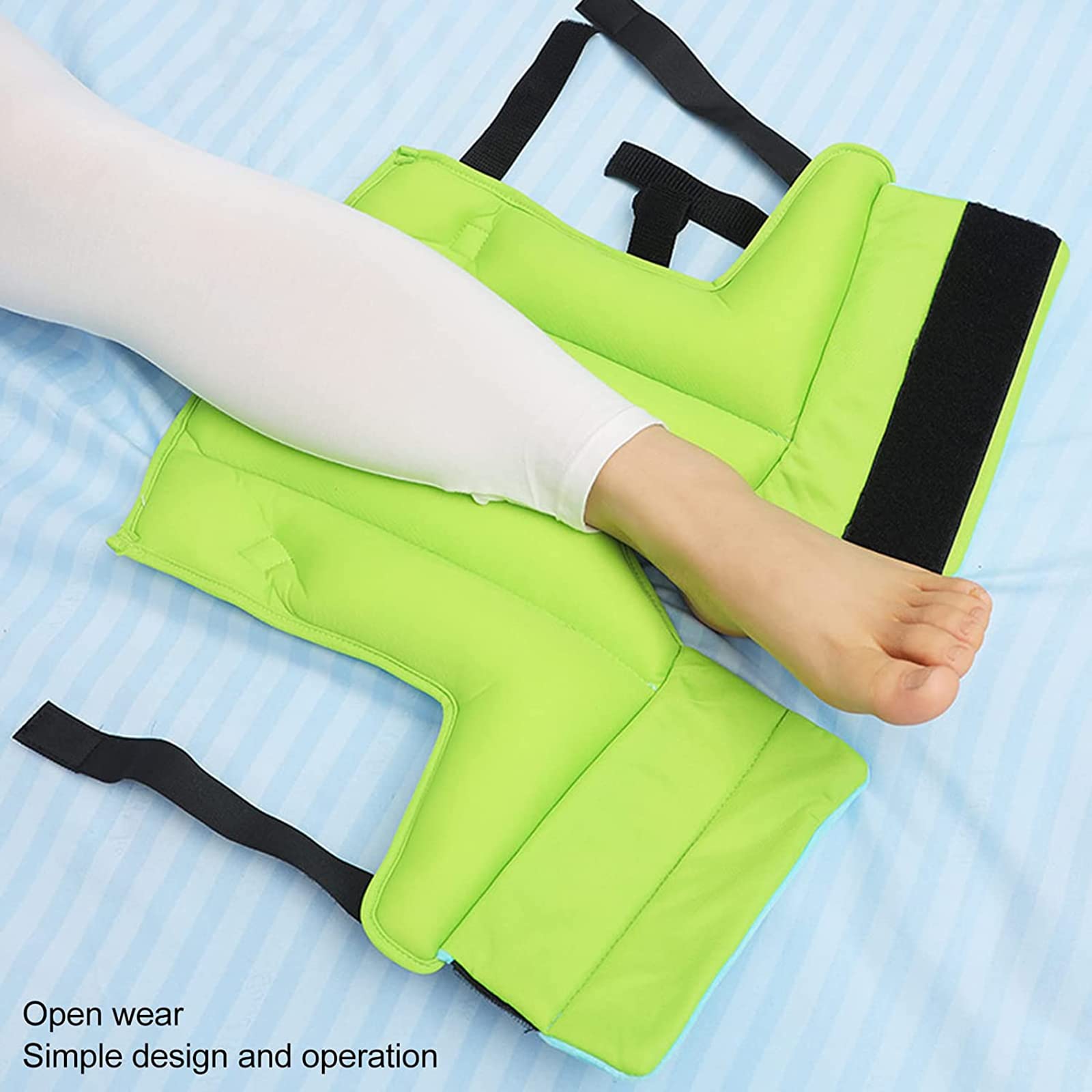 Protector de talón para aliviar la presión, Bota Acolchada para Soporte de elevación del talón y Alivio de llagas en la Cama, Correas Ajustables, cojín médico, Ideal para Personas encamadas