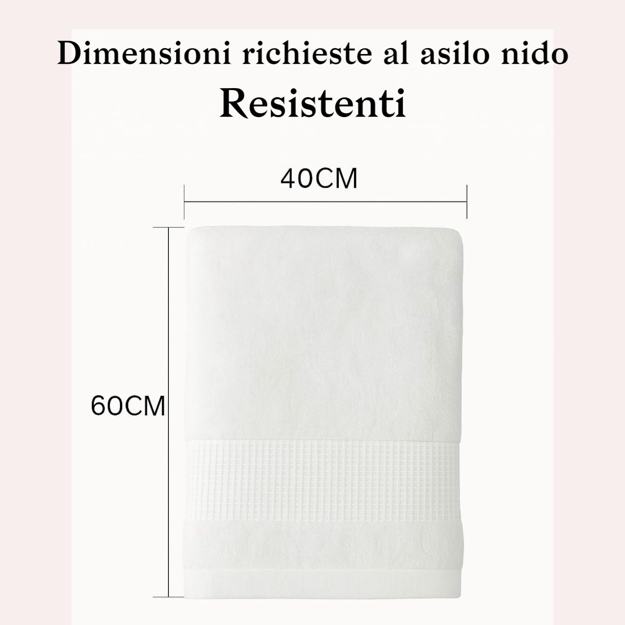 Asciugamani asilo personalizzati con ricamo. Set asilo 3 pezzi per bambini colore a scelta. Asciugamani con asola in 100% cotone (3, 60x40 cm)