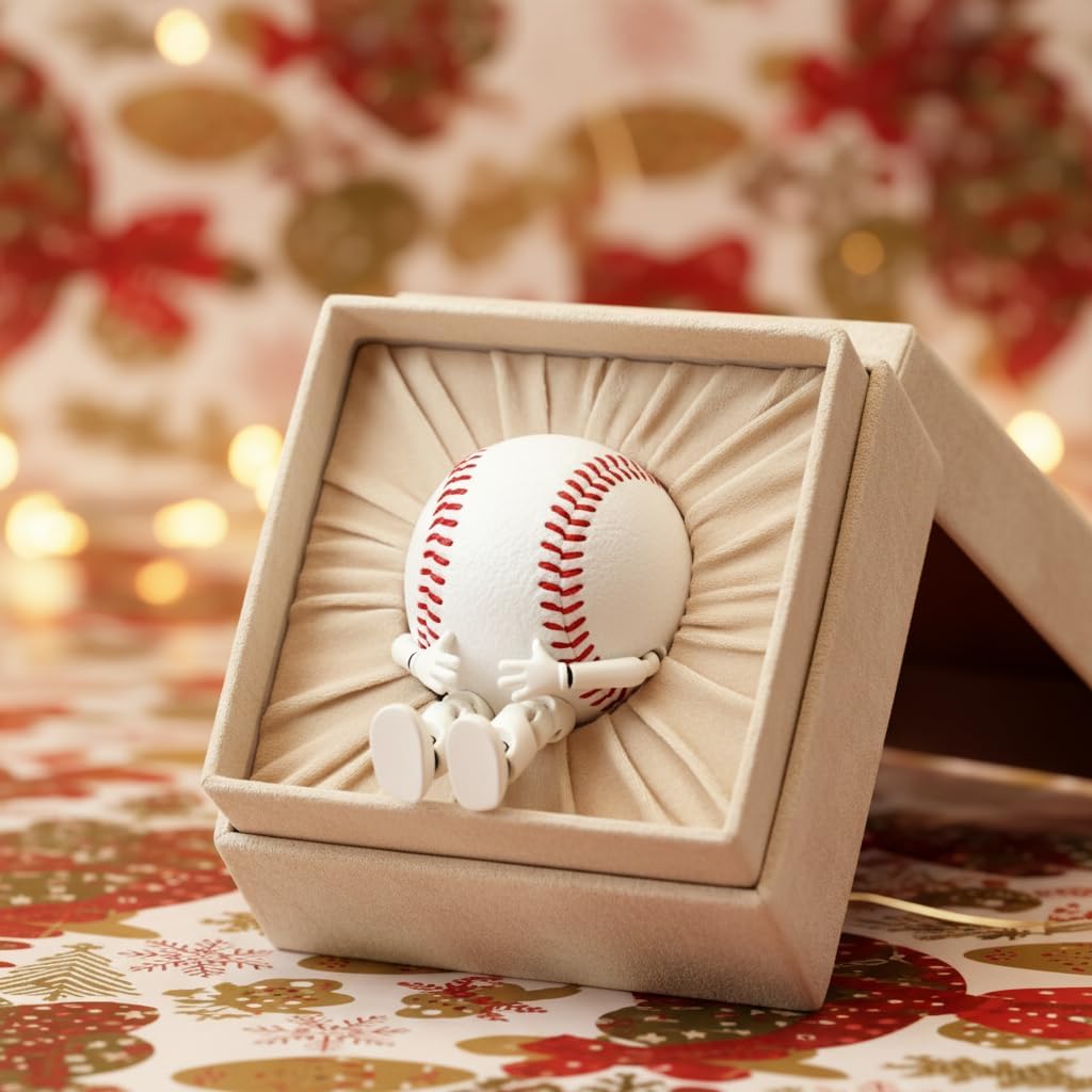 Ball Buddy 3D Printed Baseball Figurine, Articulated Desk Toy image 3