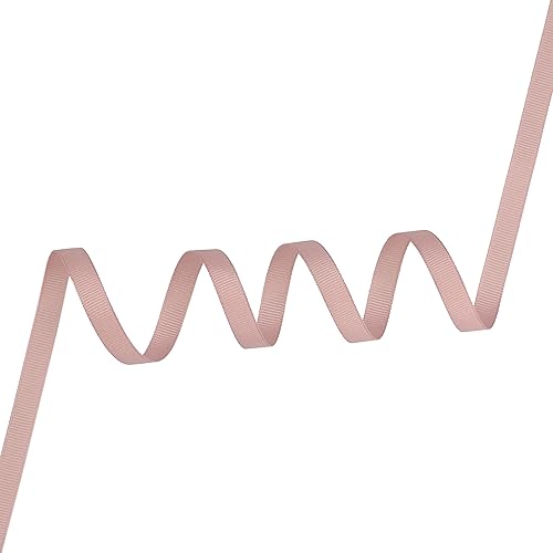 Miniatura 9 de Cinta de grogrén de rosa polvorienta de 38 pulgadas a granel, rollo de 100 yardas de cinta fina rosa polvorienta para manualidades, cinta rosa