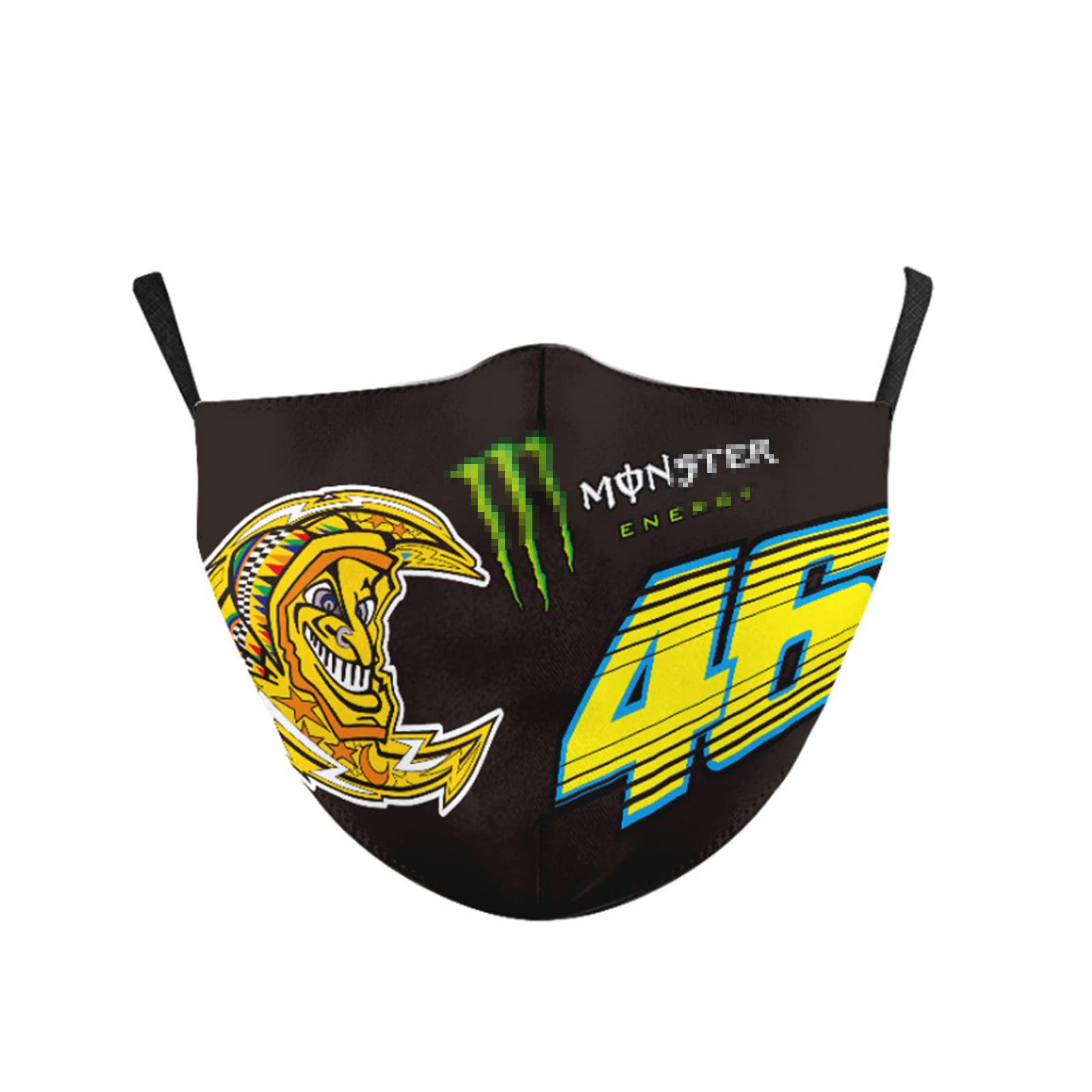 Motorcycle Face Mask Dust Washable 5 Layers Filter Protection with 10 filter VR46,MOTO GP,Valentino Rossi,the doctor,YAMAHA