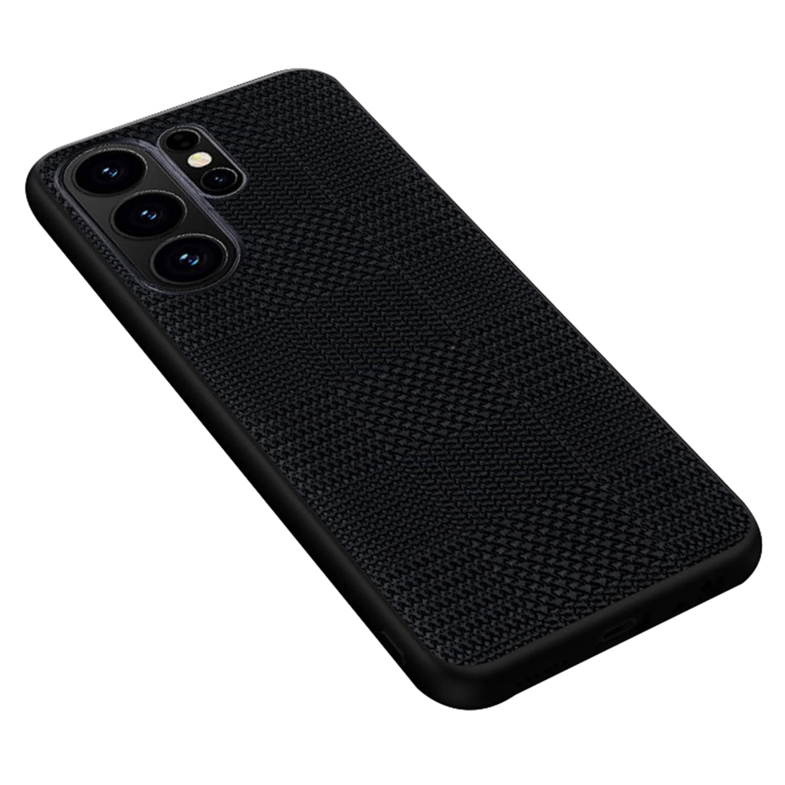 Coque Samsung S26 Ultra en cuir fin et élégant avec protection antichoc noire