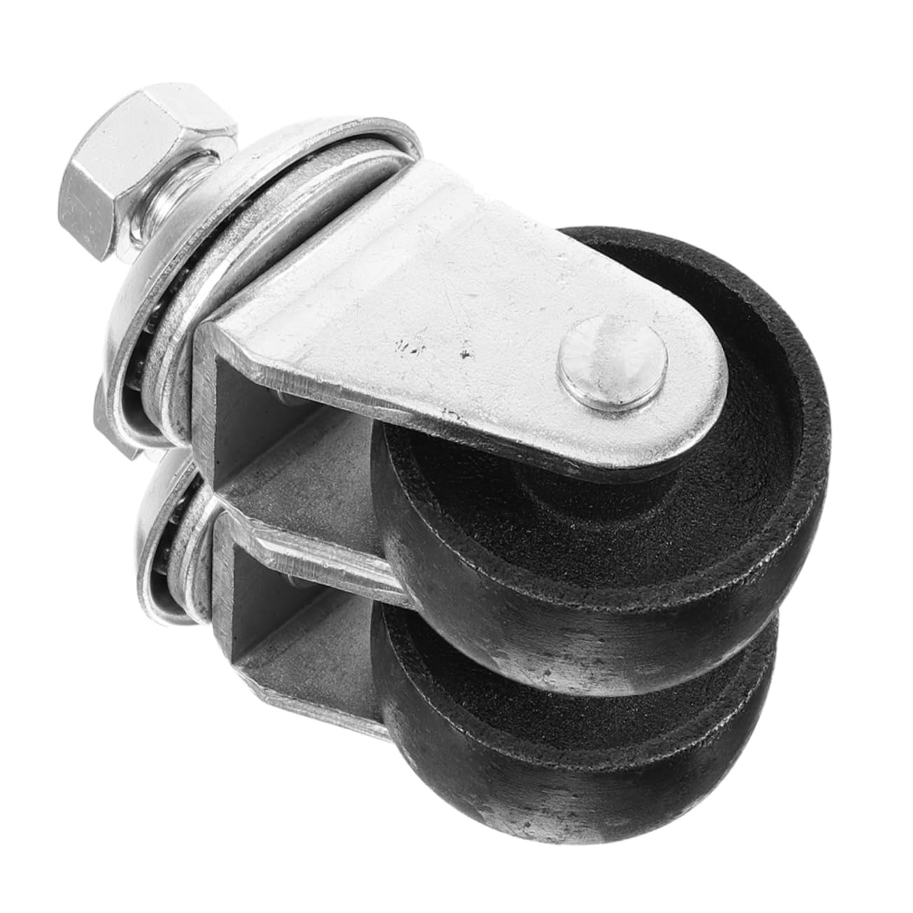 WOONEKY 2pcs Trolley Floor Jack Wheel Metal Garage Floor Jack Wheels Hydraulic Jack Casters Caster for Floor Jack