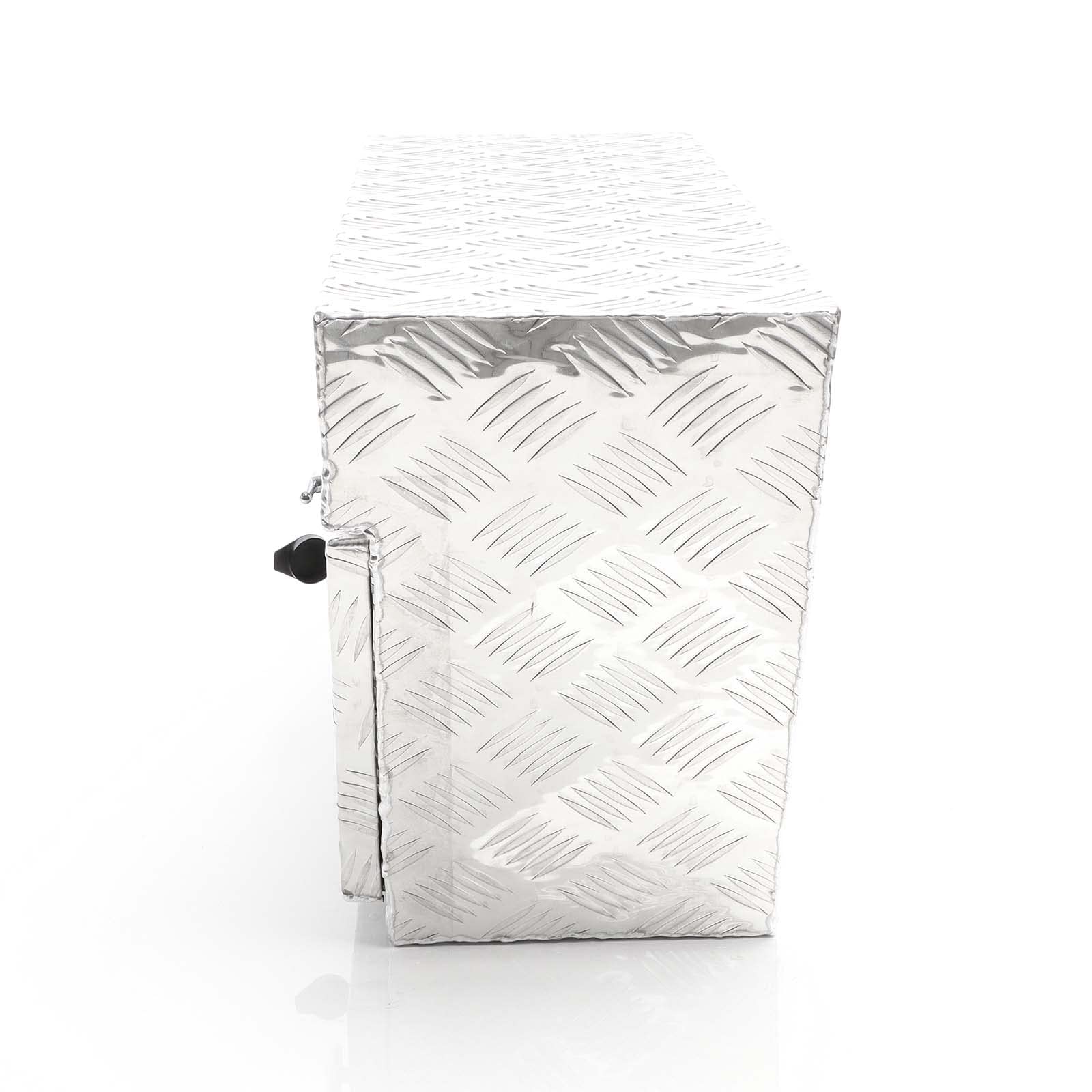 XPOtool Alu Unterbaubox rechts 75x25x40cm / 6 kg bis 60 L / 40 kg vollgeschweißt robust für Pkw, Anhänger, Lkw Nutzfahrzeuge, robuste Staubox und Werkzeugkiste - Unterflurbox Deichselbox Staukasten