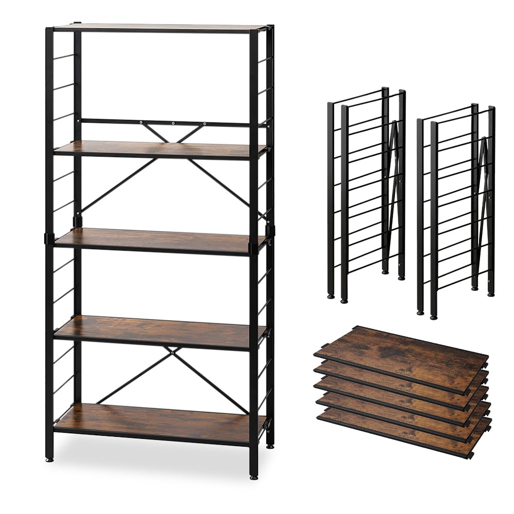 Amazon｜【広げるだけで組立簡単】アイリスオーヤマ スチールラック 棚