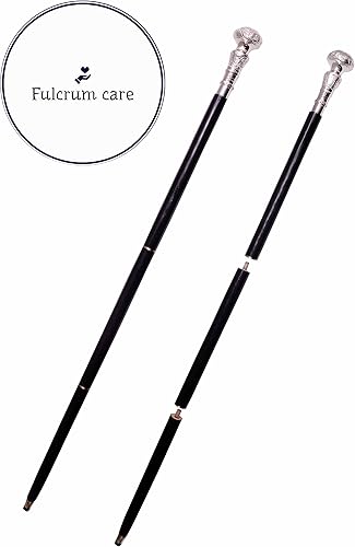 Miniatura 4 de Bastón vintage de madera con mango de latón plateado, palo de madera negra, bastón victoriano, bastón elegante para hombres y mujeres, bastón de