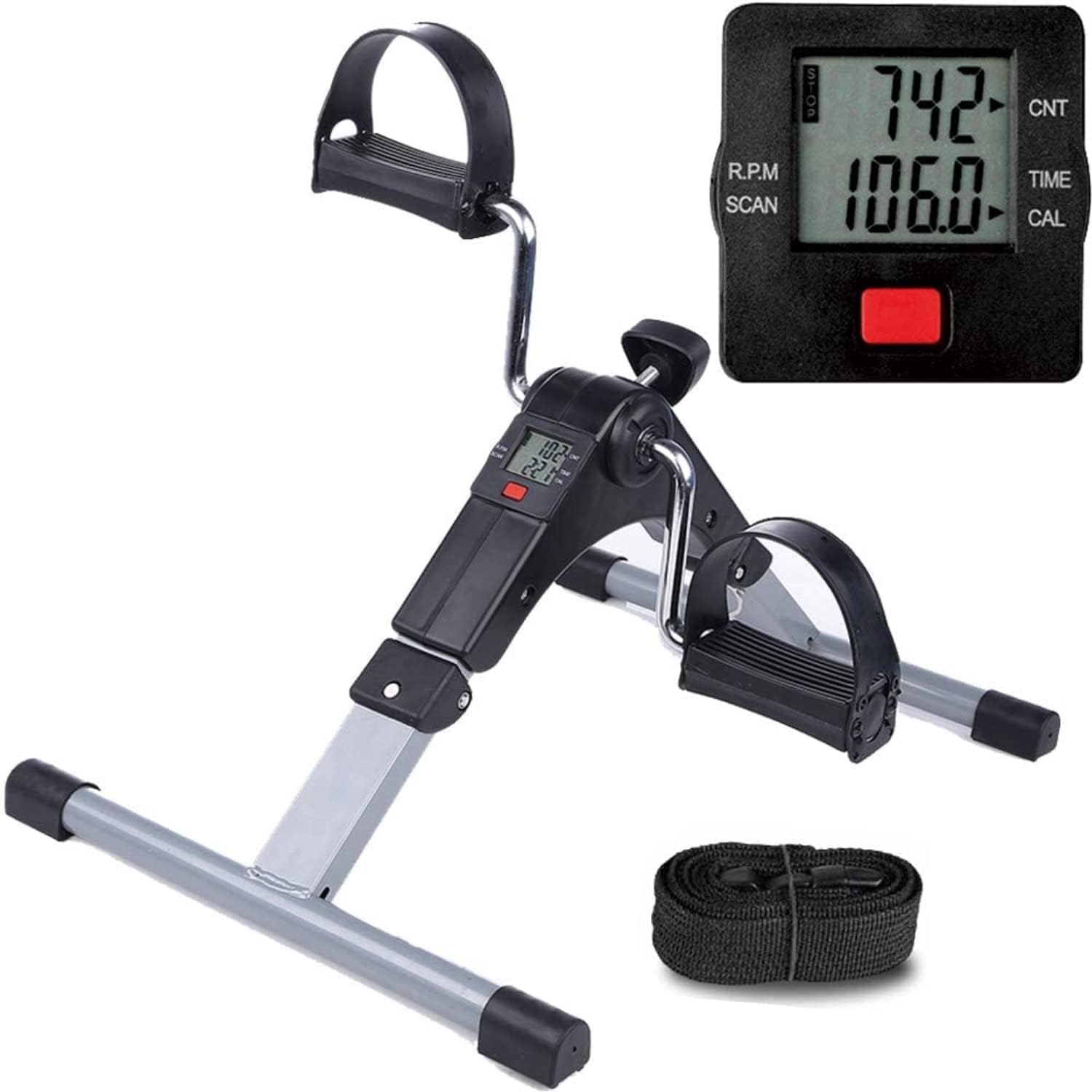 Gym Exercise Cycle for Home Workout, Adjustable Resistance, Portable Mini Exercise Bike for Low-Impact Fitness, Desk or Chair Pedal Machine, Ideal for Seniors, Rehab, and Cardio Training-image-23