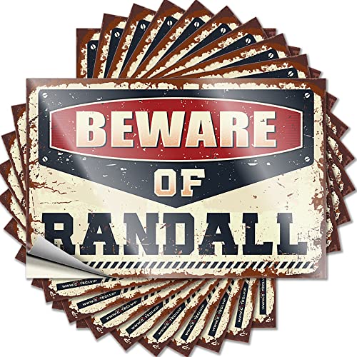 Calcomanías divertidas para coche Beware of Randall, 10 unidades, calcomanías para ventana de coche (8 x 12 cm)