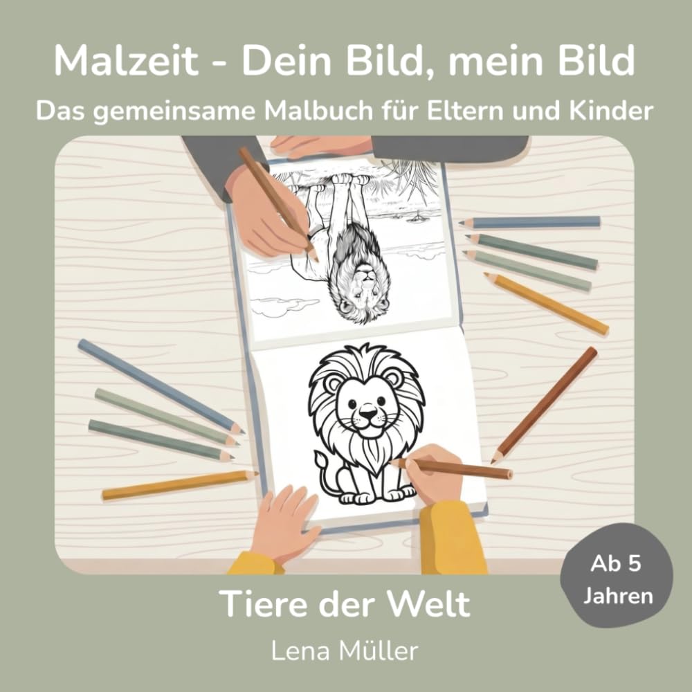Malzeit - Dein Bild, mein Bild: Das gemeinsame Malbuch für Eltern und Kinder - Tiere der Welt