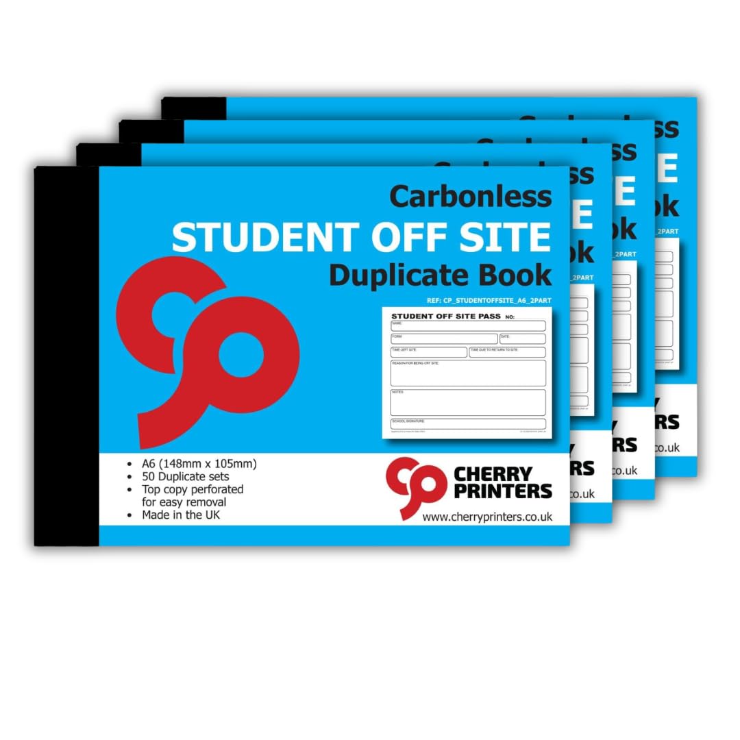 Cherry Printers School Student Off Site Pass | 2pt A6 | 50 Sets | 4 Pack