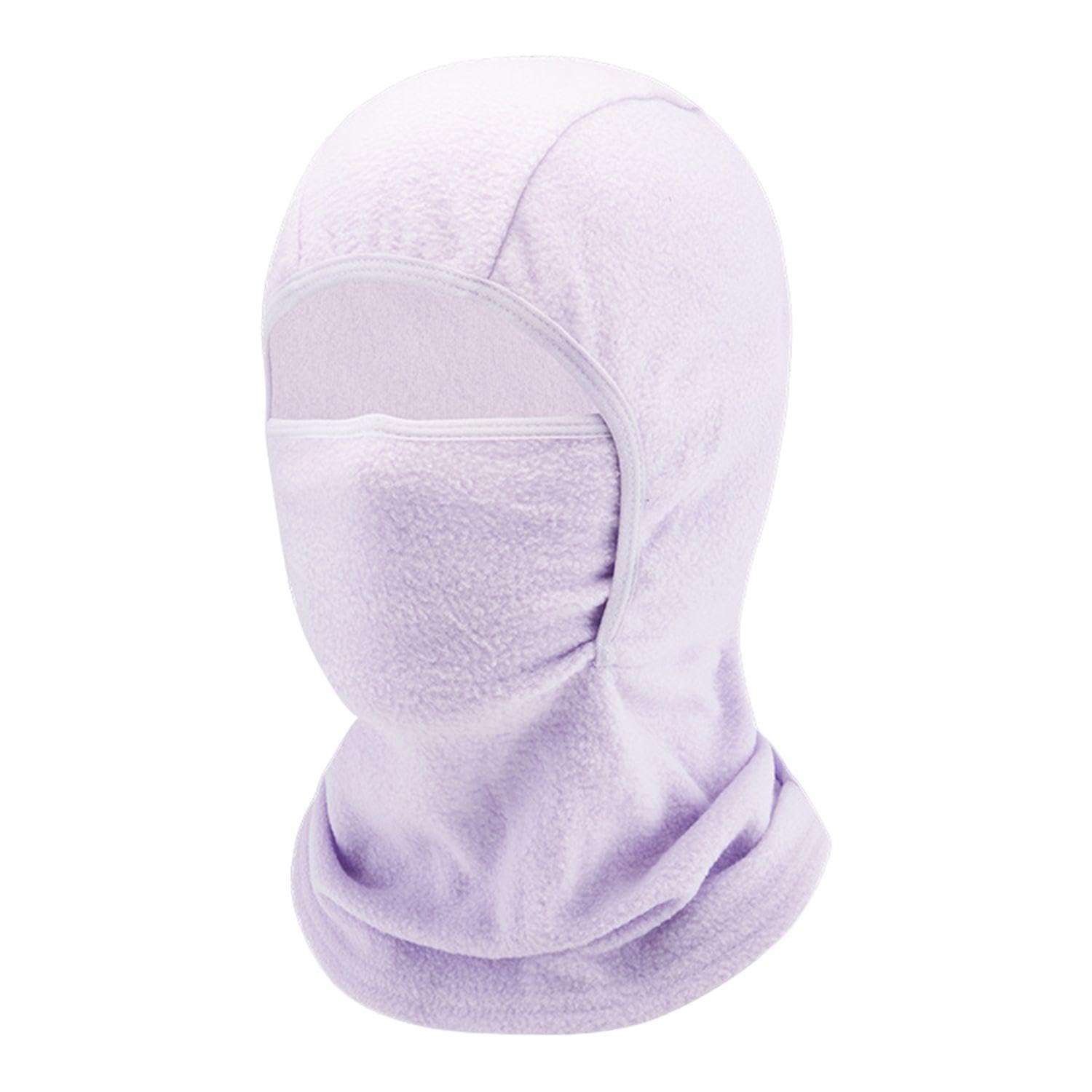 1 Piece of Children's Fleece Mask, Windproof Mask, Winter Warm Mask, Ski Equipment, Cycling Mask, Neck Gaiter Mask Light Purple
