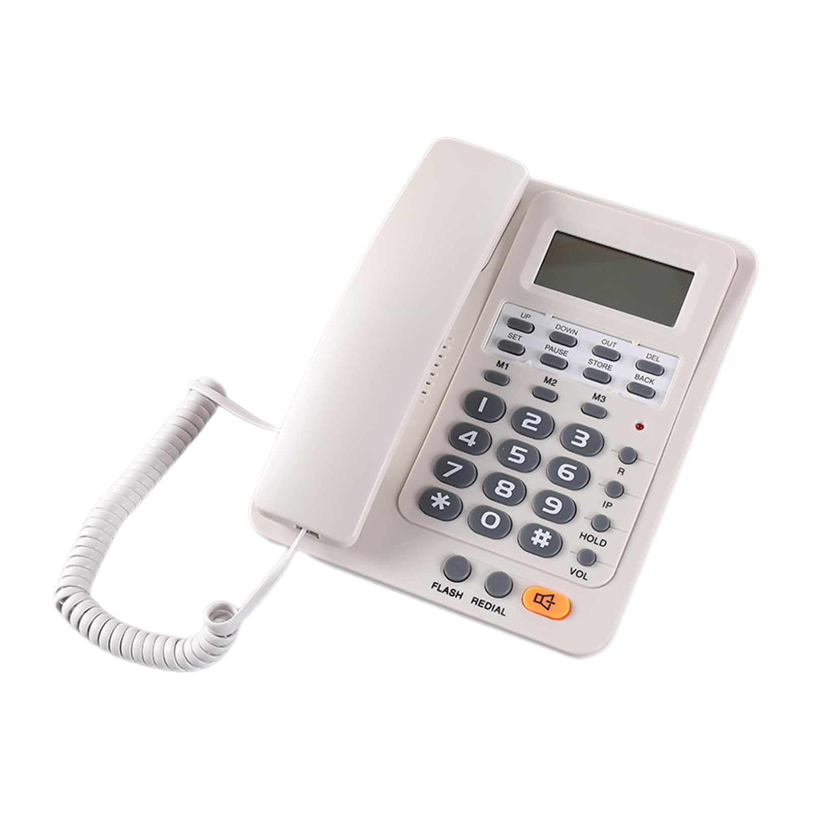 Telefono fisso fisso fisso con cavo con display ID chiamante, ricomposizione ultimo numero, adatto per casa, ufficio o hotel, uso inglese, casa, telefono, ufficio, comunicazione, sale riunioni