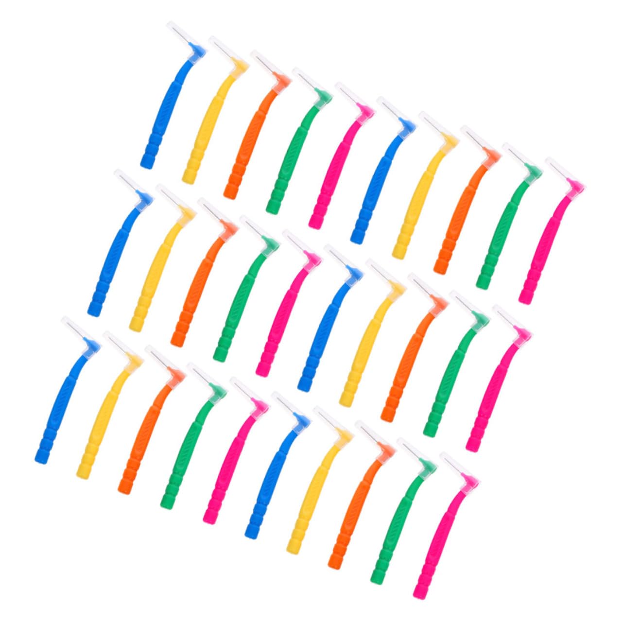 5 Series Cepillo Interdental Pinceles Interdentales Cepillo Para El Limpiador Fácil Cepillos De Resistentes Al Desgaste Limpiadores De 30 Piezas X 5