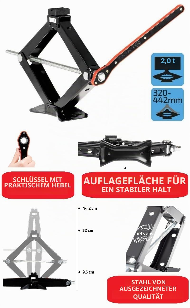 17" Notrad kompatibel mit Seat Arona mit Wagenheber, Schlüssel, Handschuhe und Tasche