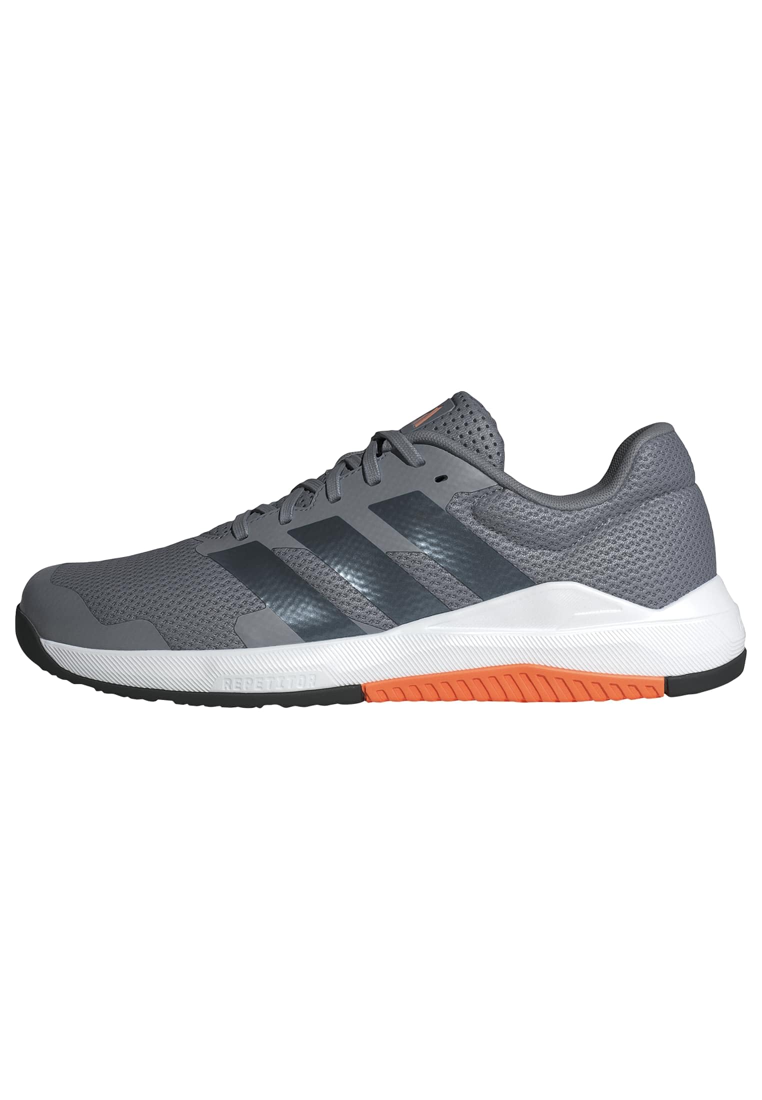 adidas Men's Dropset Base Training Shoes, Grey/Grey Five/Lucid Orange, 10.5 UK