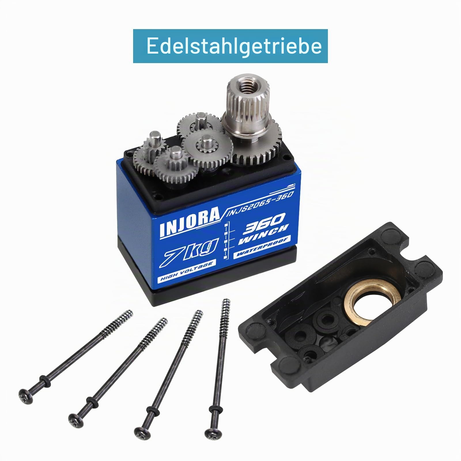 INJORA Grad Wasserdichter 7KG Winden-Servo & Abschleppkran für 1/18 TRX4M