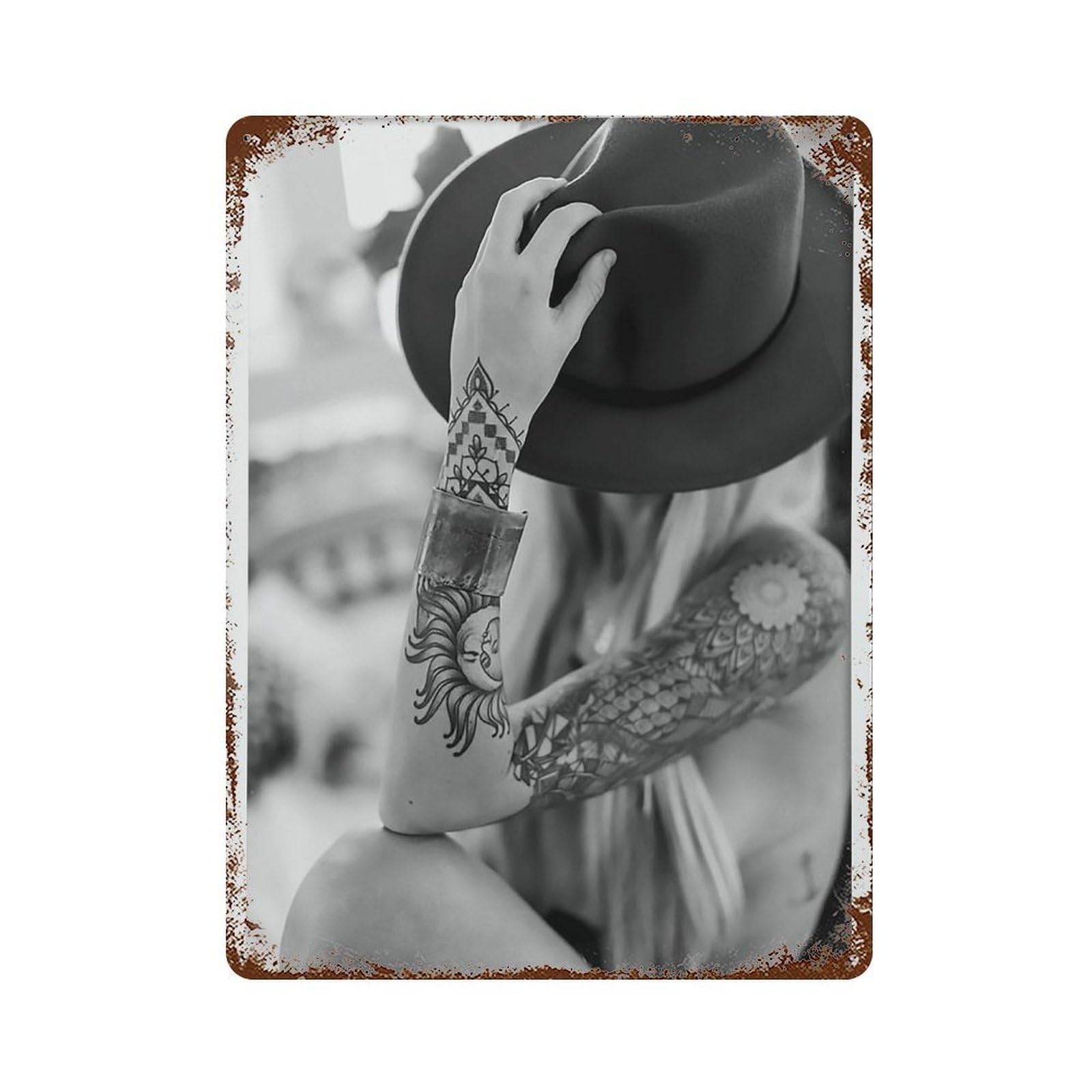 xiaoxiaoshen Vintage Cowgirl Photo Wild West Fashion Wall Decor Art Metal Tin Poster Modern Home Decor Art Home Bar Shop Decorations Vintage Sign 40x30cm