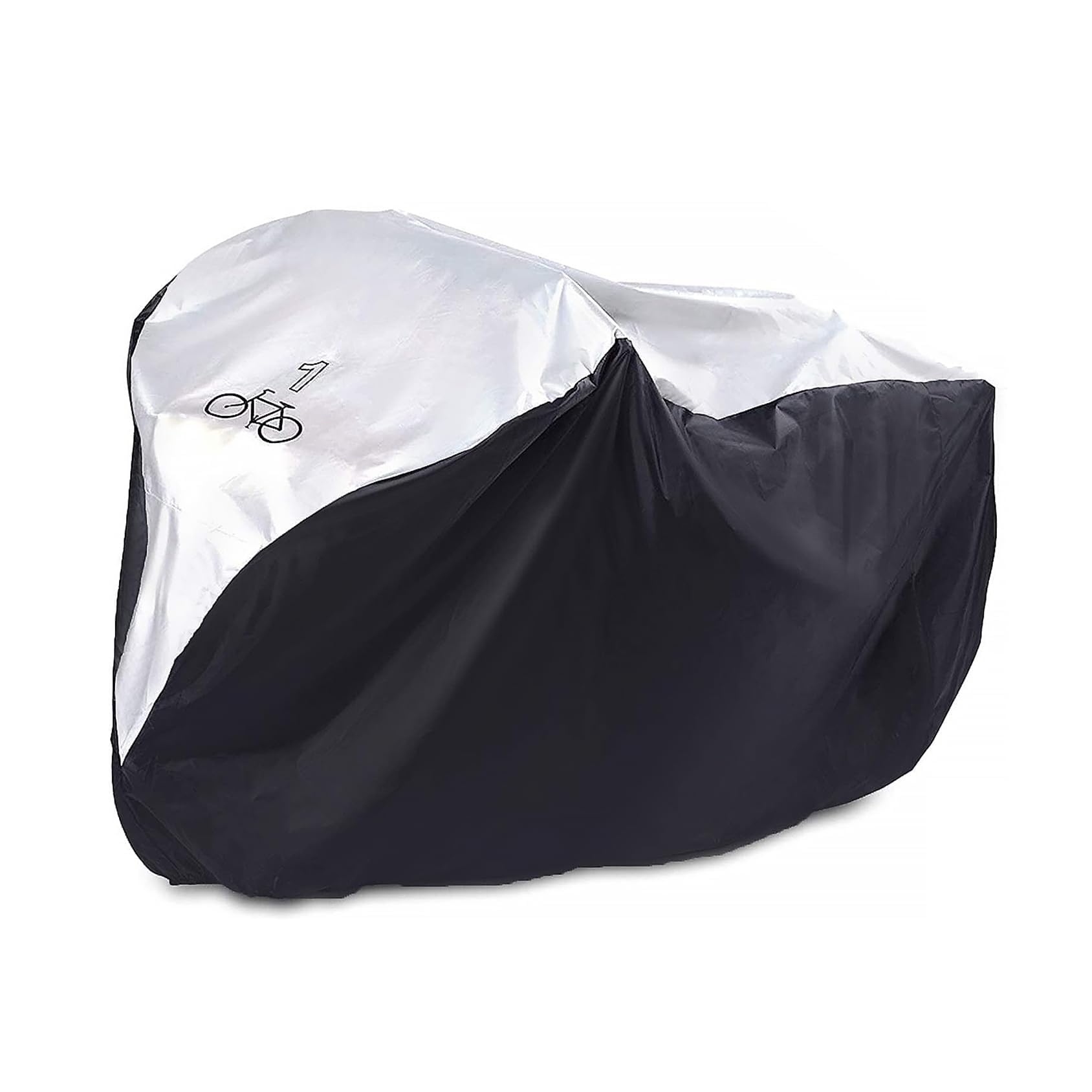 Housse De Vélo Imperméable Nylon 190T - Protection Pluie, Poussière, UV - 200x115 Cm, Grise, Avec Sangle Et œillets - 8