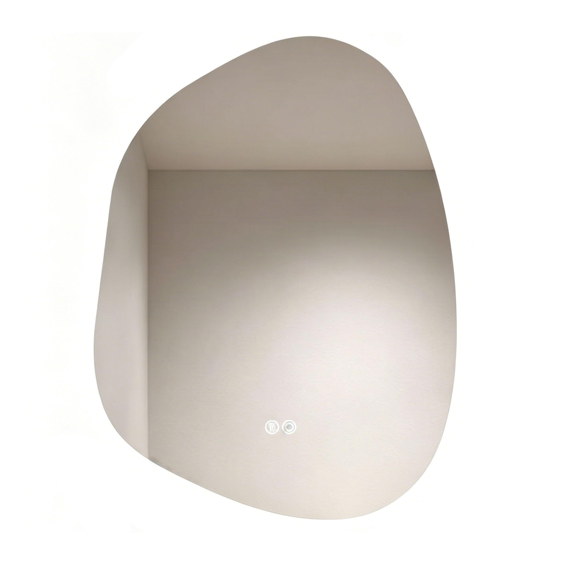 Zlthraustic Irregular LED Bathroom Mirror, 24"×34" Smart Vanity Mirror with Lights, Anti-Fog, 3 Color Dimmable, Adjustable Brightness, Frameless