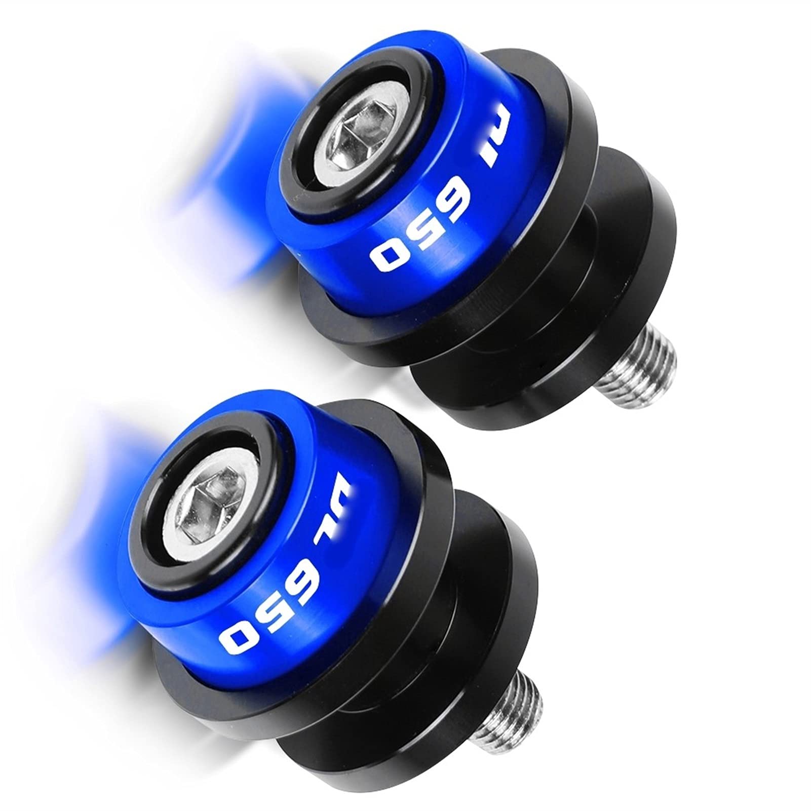 Bobines de support de moto 8mm bleu en alu durable pour Suzuki DL650 V-Strom