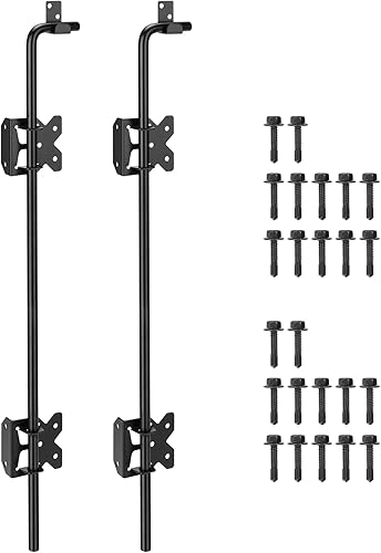 Perno de bastón de 36 pulgadas, tapón de puerta de barra de caída de alta resistencia ajustable, herrajes para cercas de madera, puertas de metal,