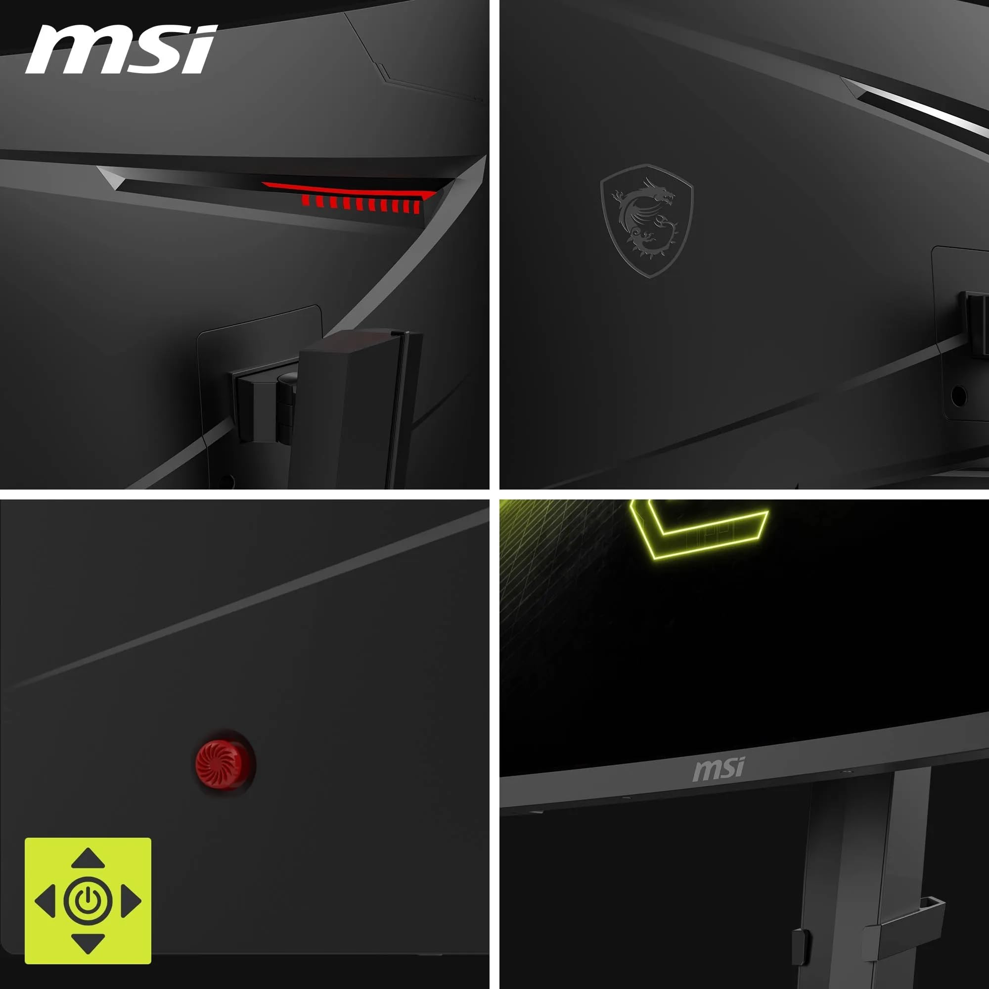MSI mag 275CQRF QD E2 Monitor Curvo Gaming WQHD 27 Pulgadas, 1500R, 2560 x 1440 Rapid VA Panel, 180 Hz / 0.5ms (GtG, Min.), Sincronización adaptativa, DP 1.4a, HDMI 2.0b CEC