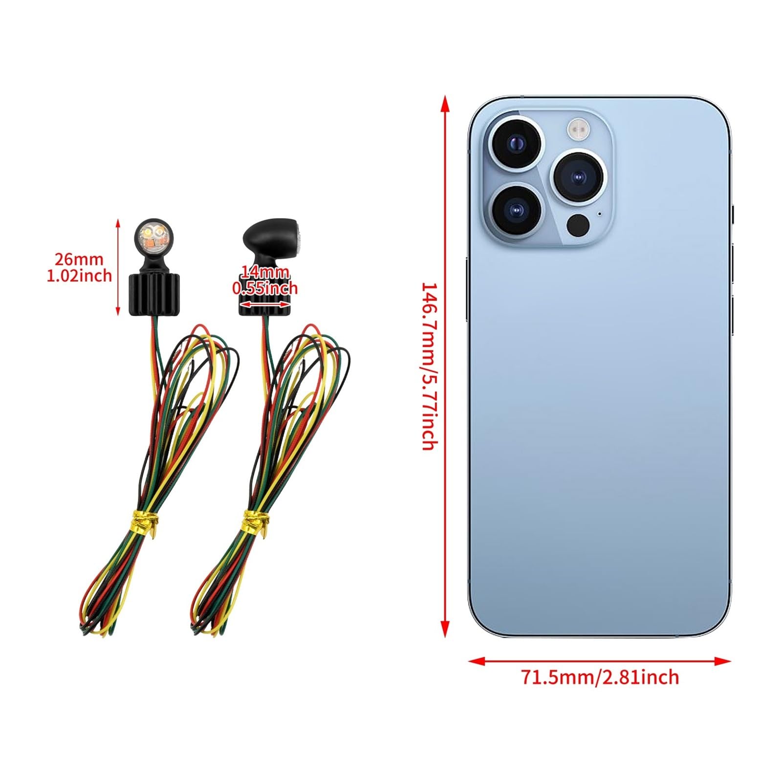 intermitentes led Para Motocicleta, Luz De Freno Universal