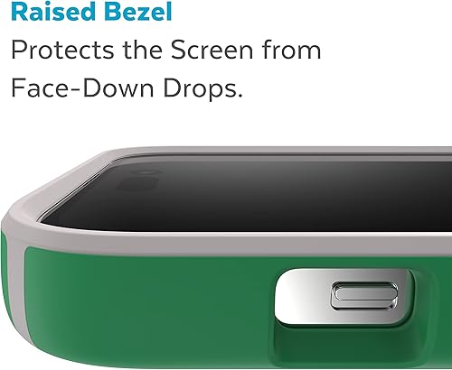 Miniatura 7 de Speck Funda para iPhone 14 Pro Max, delgada, protección contra caídas, resistente a los arañazos, suave al tacto, doble capa, verde renovadosuéter