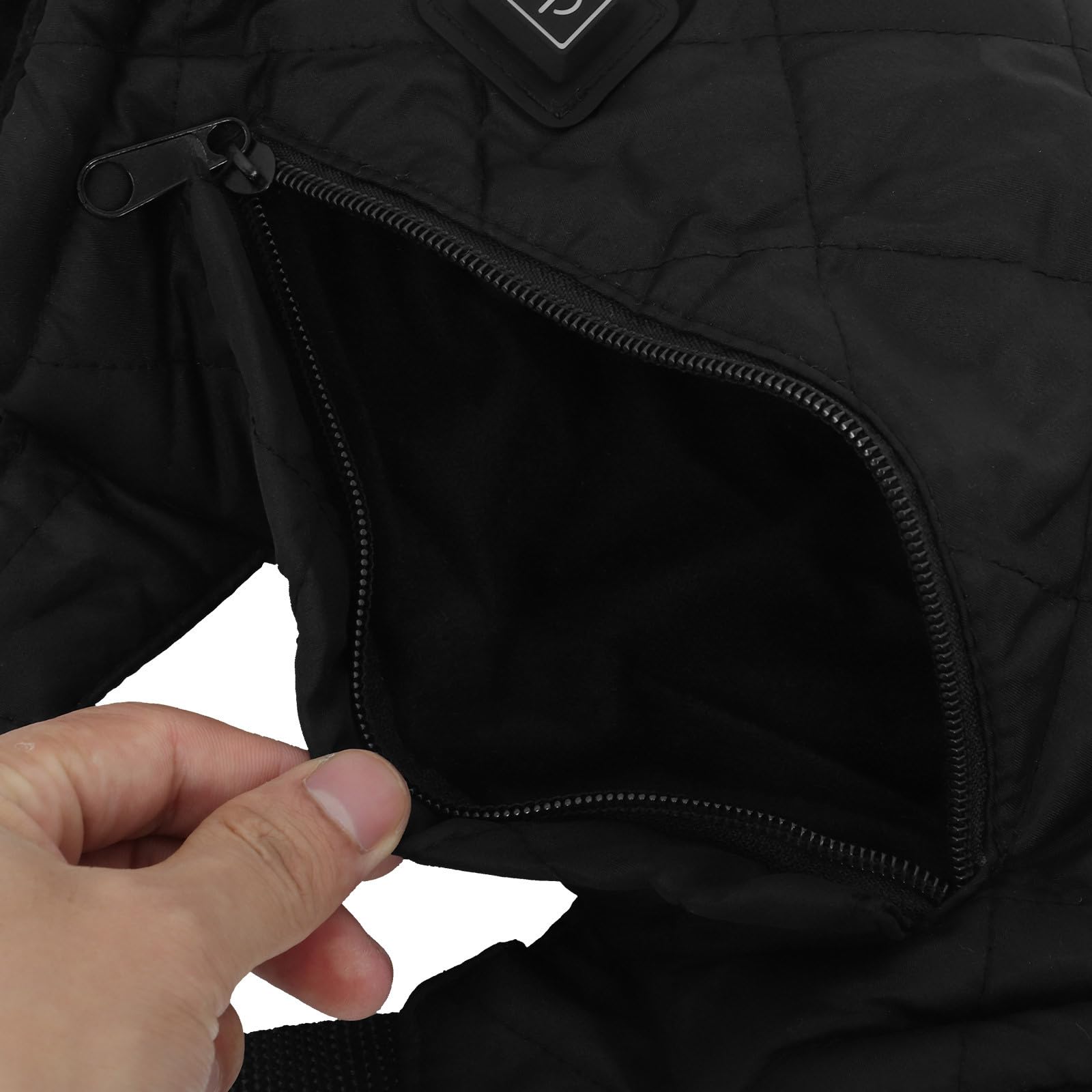 VICASKY Scaldamani Elettrico Portatile Riscaldamento USB in Cotone Trapuntato Nero, Borsa Calda per Freddo e Attività Outdoor