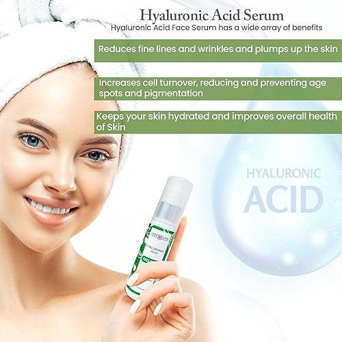 Miniatura 4 de Fermosa Suero facial de ácido hialurónico - Suero reparador de arrugas antienvejecimiento con vitamina C, suero hidratante para la piel