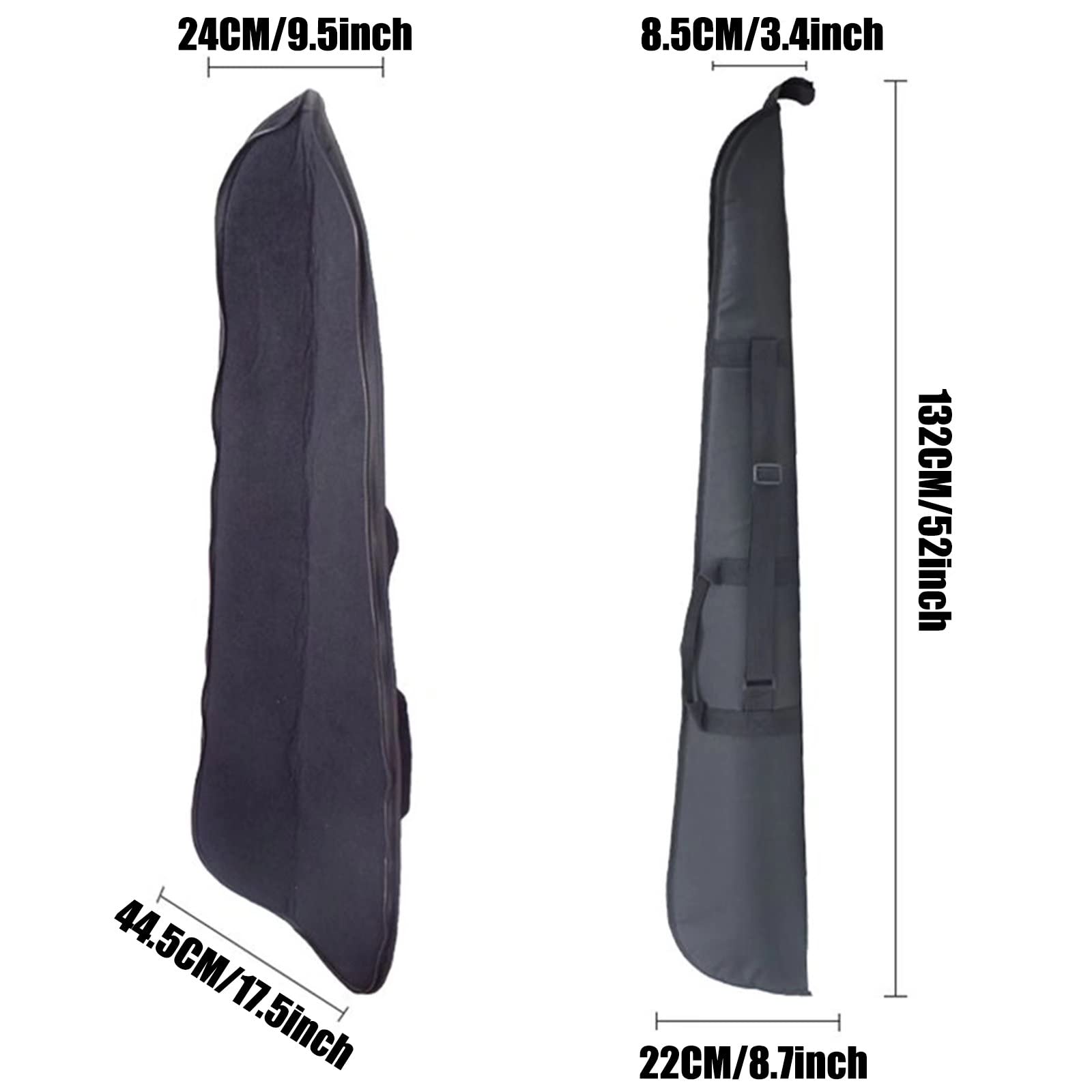 Bolsa para Armas, Estuche para Rifles, Armas largas, Estuche para Armas largas, Estuche Acolchado para Pesca, con Correa para el Hombro para Rifles y escopetas de hasta 132 cm Disp