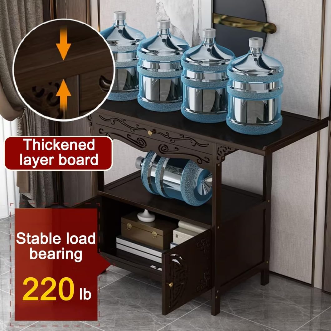 YVYKFZD Chinese Cabinet Personal Shrine Altar Table, Bamboo Altar Cabinet Buddha Niche with Storage, Stand Meditation Table Pedestal Offering Table(50x40x100cm/19.6"x15.7"x39.3")