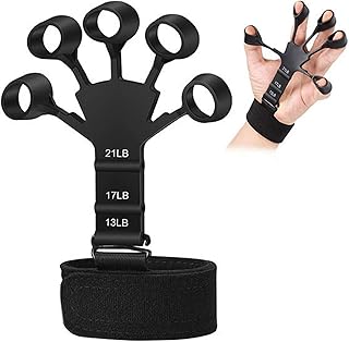 Finger Strengthener, 2024 NEW Grip Strength Trainer 2 PCS, Finger Exerciser, 6 Resistant Level Finger Exerciser, Hand Strengthener for Strength Training, Finger Flexion Extension Training