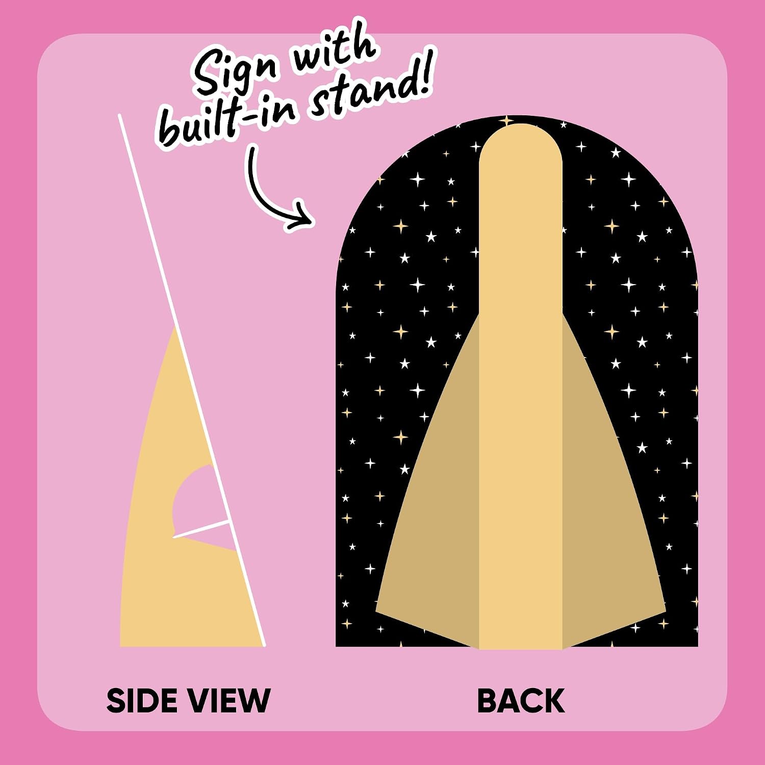 Big Dot of Happiness Black and Gold Graduation Party Signs with Stand Set, Table Sign Bundle for Food, Drinks, Cards & Gifts, Guestbook, Advice & Wishes, and Favors, Grad Party Table Decor, 6 Ct