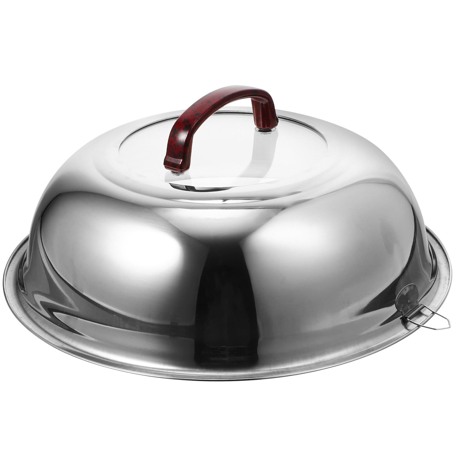 Sosoport Coperchio per Pentola Rotondo in Acciaio Inossidabile Vetro, Manico Anti-scaldatura e Design Visibile per Cucina a Gas