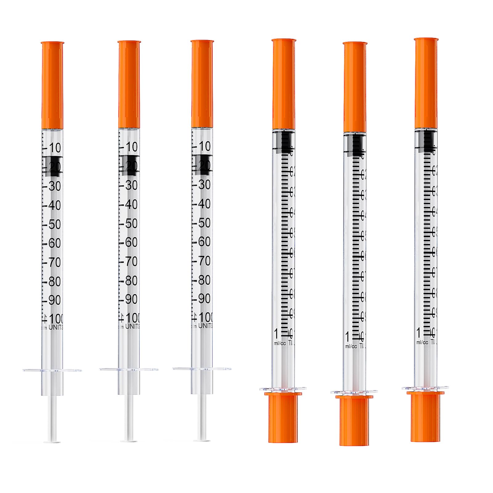 100Pcs 1mL/cc Syringe with 31G x 1/2" (12.7mm) Needles,