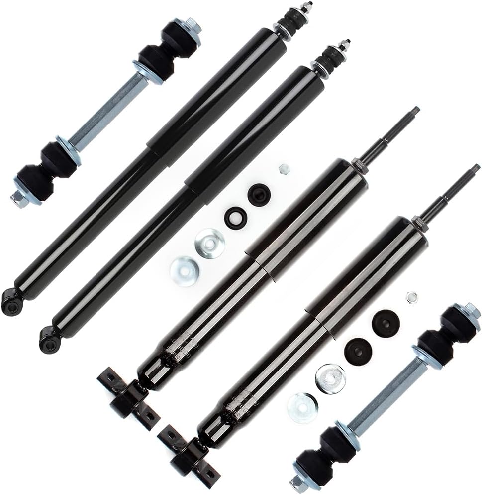 Struts Shock suspension kit for 1997 1998 1999 2000 2001 2002 2003 ford for F-150 Front shock absorber Rear shock absorber Stabilizer Bar Link Kit 6 Pcs, 344367F 37131 344374R 37132 K8772