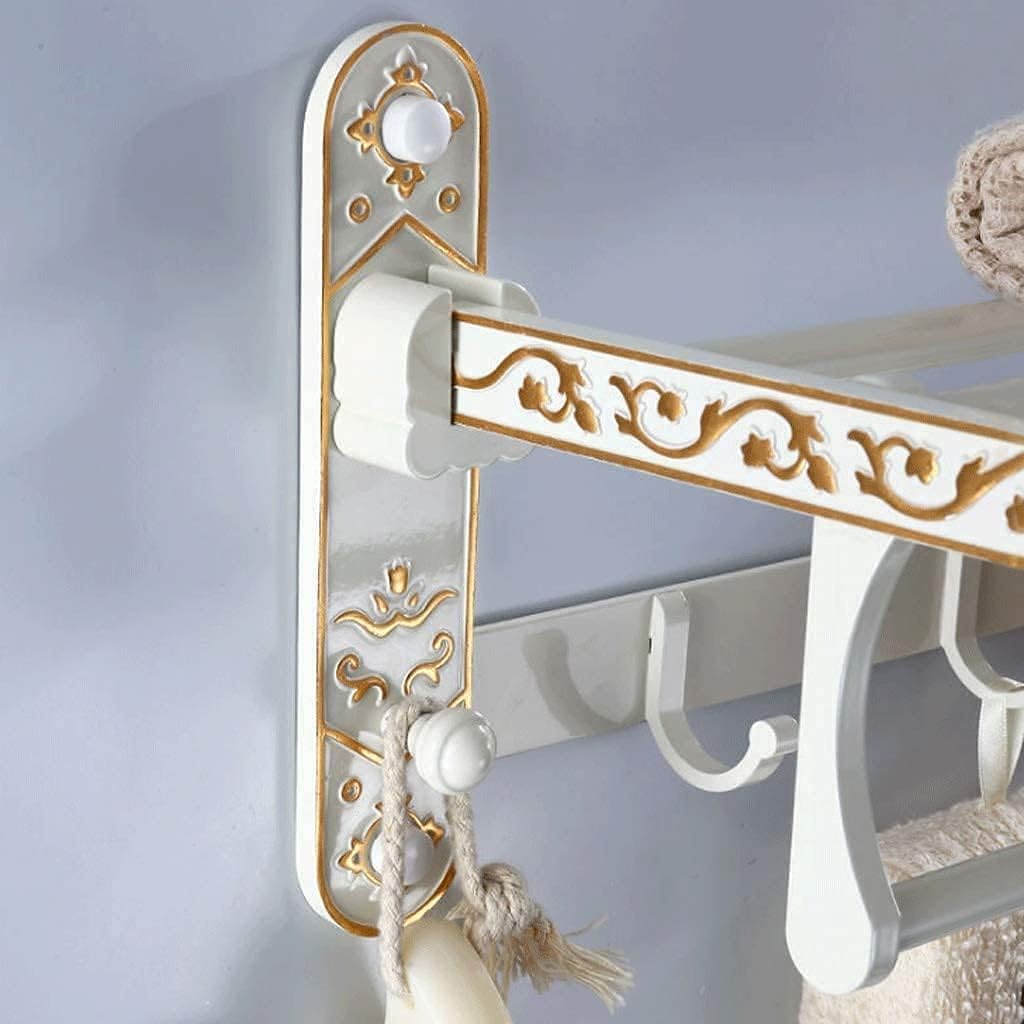 タオルレール バスルーム二層タオルラックレール バスルーム棚 壁掛け トイレスペース アルミタオルバー キッチン収納ラック タオルホ