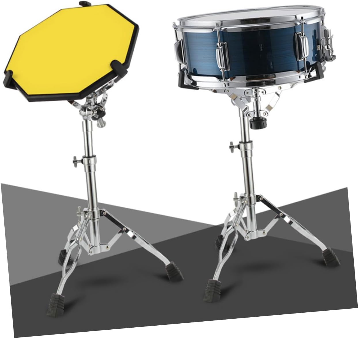 Beaupretty Adjustable Alloy Snare Drum Stand with Drumstick Holder Liftable Portable Drum Rack and Percussion Mount