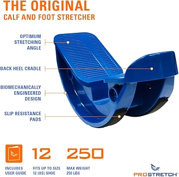 ProStretch Original Calf Stretcher & Tuli's Classic Heel Cups Bundle - Plantar Fasciitis & Heel Pain Relief